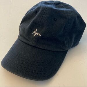 Love your melon baseball hat LYM black with white script adjustable